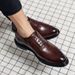 Men's Fashion Brown Business Derby Shoes New Lace-up Banquet Dress Shoes Office Black Wedding Groom Men's Shoes_vogvips.com