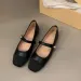 Womens Flat Fashionable And Casual Square Toe French Mary Womens Summer Soft Soled Bean Shoes 241007_vogvips.com