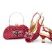 High heel broken diamond round head fish mouth sandals with diamond bow handbag_vogvips.com