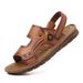 Sandals Summer 2025 New Style, Breathable Sandals External Wear, Genuine Leather Slippers, Cowhide Sole Beach Shoes For_vogvips.com