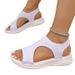 2026 Summer New Model Flyknit Fabric Wedge Sandals, Large Size, Lightweight, Breathable, Casual Sandals In Stock_vogvips.com