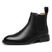 European Warm Series Men's Martin Autumn Genuine Cowhide Pointed Toe High Top Slip-On Leather Boots_vogvips.com