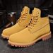 European Warm Series Martin British Style Workwear Couple Desert High-top Shoes Yellow Men's Short Boots_vogvips.com