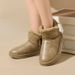 Women's Winter Snow Boots With Fleece Lining - PU Leather Waterproof Slip-Resistant Comfortable Casual Shoes For Cold Weather_vogvips.com