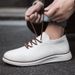 Euro Step 2025 Spring New Lightweight Lace-up Casual Breathable Loafers Men's Large Size Sports Shoes_vogvips.com