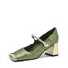 Cameido Green Chinese-style High-heeled Single Shoes For Spring And Summer_vogvips.com