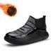 Men's Winter Snow Boots With Fleece Lining - Thick Sole Slip-On Casual Shoes For Teens & Adults - Waterproof High-Top Warm Boots_vogvips.com