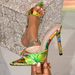 Women's Pointed Toe High Heel Sandals - Sexy Thin Stiletto Heels With Floral Print Parties & Evening Events Print High Heeled Sexy Party Sandals_vogvips.com