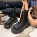 Martin For Women 2025 New Spring And Autumn British Style Thick-Soled Canvas Motorcycle Hiking Ankle Thin Yellow Boots_vogvips.com