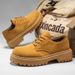 European Warm Series Derby Versatile Casual Thick Sole Trendy Height Increasing Low Top Yellow Big Toe Martin Boots Men's Commuting Leather_vogvips.com