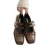 Square Headed Shallow Mouth Bow Single Shoe 2025 New Korean Version Small Leather For Women, British Coarse Heel Mary_vogvips.com