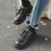 TerraStride Men's Autumn British Casual Business Large Leather Low-top Thick-soled Black And White Color-blocking Fashion Work_vogvips.com