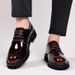 Euro Step Hairstylist Men's Korean Style British Trend Lazy Genuine Versatile Breathable Shiny Soft Sole Leather Shoes_vogvips.com