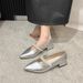 French Mary Jane Shoes Women's Shoes Spring And Summer Pearl Word With Pointed Tip With Skirt Shallow Mouth Single Shoes_vogvips.com