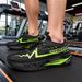 New Cross-border Popcorn Carbon Plate Luminous Rotating Buckle Couple's Racing Sports Shoes With Breathable Mesh For_vogvips.com