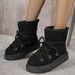 Thick-soled Snow Boots For Women 25 Winter Warm And Casual Short Calf_vogvips.com