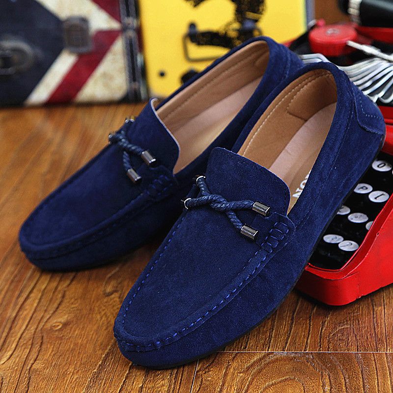 Men Loafers Business Shoes Suede Leather Soft Sole Male Casual Shoes Retro Flat Dress Shoes Moccasins Designer Slip On Men Shoe_vogvips.com