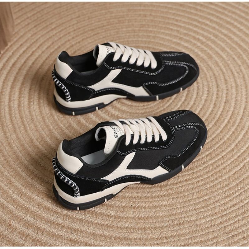 True leather training with women's velvet 2025 autumn and winter new item Forrest Gump versatile soft sole lace up_vogvips.com