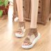 Large Thick Soled Lightweight Woven Slippers For Women's New Casual Yarn Round Headed Roman Sandals_vogvips.com
