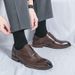 Euro Step Men's Brogue Leather Business Formal Casual Autumn Breathable Carved Oxford Wedding Pointed Derby Shoes_vogvips.com