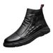 European Warm Series Martin High-top 2025 New Autumn Winter Fleece-lined Cotton British Mid-top Leather Shoes Men's Short Boots_vogvips.com