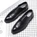 Men's Brogue British Business Formal Wedding Groom Height Increasing Leather Shoes Youth Carved Pointed Toe Lace-up_vogvips.com