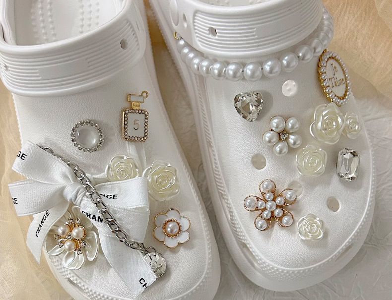 Accessories High Touch Pearl Chain Bow Shoes Floral Shoe Buckle Decoration D Iy Accessories_vogvips.com