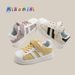 Children's Small White Shoes In The Autumn Of 2025, New Girls' Shell-head Leisure Shoes With Soft Soles, Boys' Sports Shoes And Children's Shoes_vogvips.com
