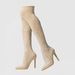 Elegant Pointed Toe Over The Knee Boots With Rhinestones - Stretchy High Heel Fashion Boots For Women, Nightclub & Runway_vogvips.com