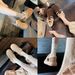 Women's Winter Fleece Lined Slip-On Snow Boots - Comfortable Low Heel Round Toe Casual Shoes With Buckle Closure_vogvips.com