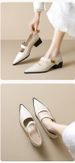 Pointed Single Shoes Women's Thick Heel With Shallow Mouth Mary Jane Shoes French Temperament High Heels_vogvips.com