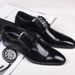 Spring Summer New Men's British Style Pointed Toe Business Formal Casual Leather European Brogue Lace-up Groom Shoes_vogvips.com