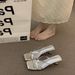 French Chic Stiletto Sandals: New Crossover Strap Open-toe Slippers For Women - Perfect For Summer, Fairy-tale Heels_vogvips.com