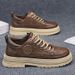 Wholesale Thick-soled Work For Men, Casual Shoes, Low-top Martin Boots, Leather Waterproof Breathable Sneakers, Men's_vogvips.com