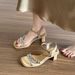 MTX High-End Tranparent Chunky Heel For Women Fahion Veratile One-Strap Crytal Rhinetone 2025 Internet Celebrity_vogvips.com