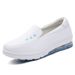 Air Cushion Nurse Shoes Women's Soft Soles Comfortable Non-slip Shallow Slit Thick Soles Mid-heel Medical Work Small White Shoes_vogvips.com