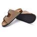 Crestar Cork Footbed Arizona Sandals For Women Men New Classic Solid Color Fashion Slippers With Arch Support Slip-on Suede Shoe_vogvips.com