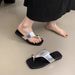 Women's Open-Toe For Outdoor Wear, Summer New Soft Flat Flip-Flops, Vacation Style Beach Sandals_vogvips.com