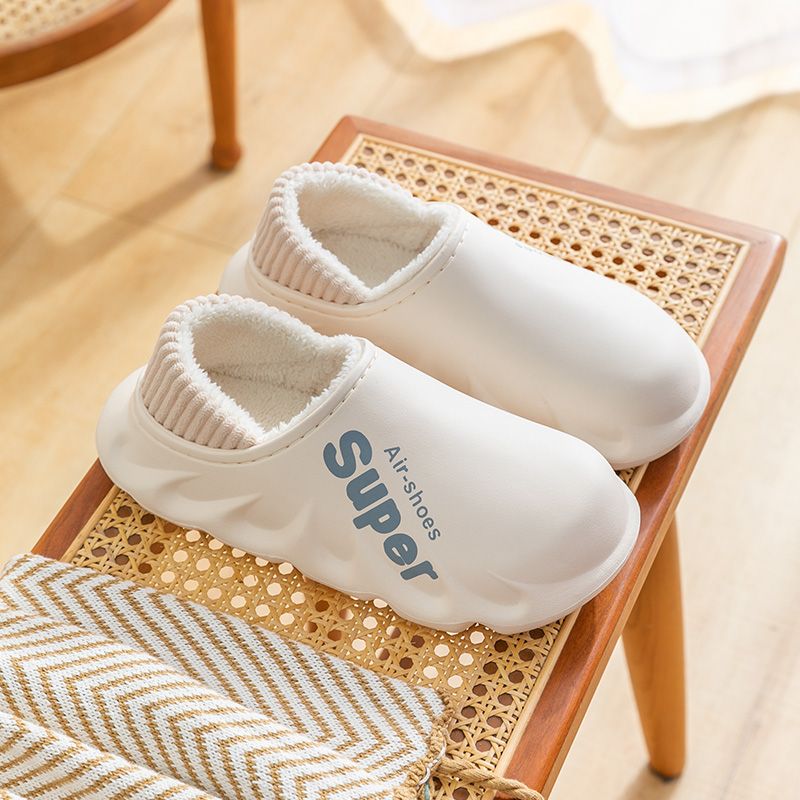 New Winter Men Women Cotton Outdoor Indoor Warm Shoes Men's Couple House Bedroom Plush Slippers Big Size_vogvips.com