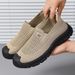 Soft Sole Comfortable Middle-aged And Elderly Father Shoes One Pedal Light Breathable Casual Loafers Men's Shoes_vogvips.com