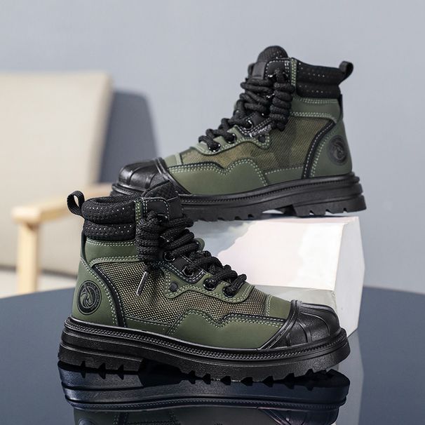 Shell Head Martin Boots Cargo Knight Boots Boys And Girls' Shoes Medium And Large Children's Fashion Shoes_vogvips.com