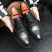 New Men's Brown Business Casual Derby Shoes British Style Lace-up Versatile Brock Men's Shoes Black Suit Banquet Dress Groom Wedding Shoes_vogvips.com