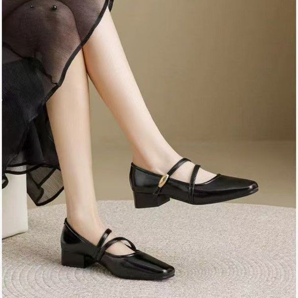 French Marie-Jean Shoes - 26 Spring/Summer New Style Fashion Low-Heeled Single Shoes_vogvips.com