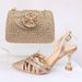 Fashion sexy women's shoe bag set lace mesh fabric ankle strap fringe rhinestone decoration_vogvips.com