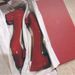 F Brand 2025 Spring And Autumn SF Genuine Leather Women's Mid-Heel Red Wedding Thick Heel Shallow Mouth Round Toe F_vogvips.com
