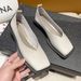 Style Low Heel Single For Women 2024 New Slip-On Loafers Square Toe Soft Sole Grandma Shoes Spring Autumn_vogvips.com