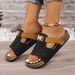 Butterfly Rhinestone Broken Slippers Summer New Style Color Blocking One Strap Sandals plus Size Women's Slides & Flip-Flops_vogvips.com