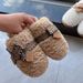 Correct Logo 1 Lamb Wool UG Closed-Toe Furry For Women Autumn Winter New Warm Fleece-Lined Flat Outdoor Slippers Cotton Shoes_vogvips.com
