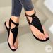 2021 European And American Summer Foreign Trade Plus Size Casual Flat-Toe Strap Beach Sandals With Buckle For Women,_vogvips.com