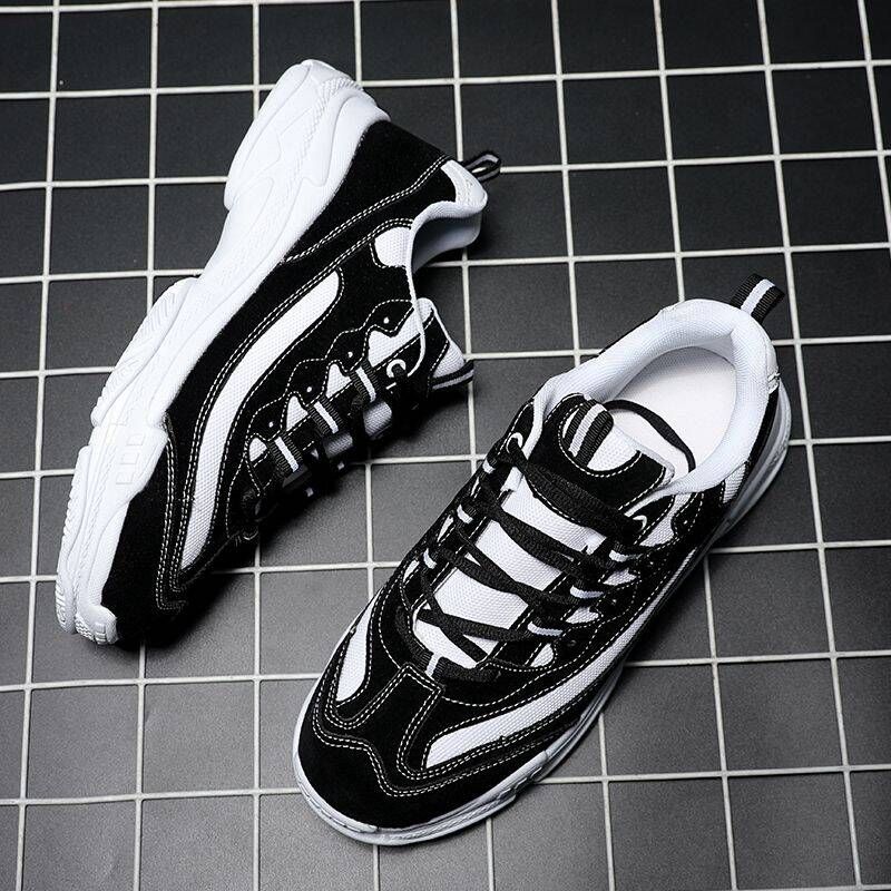 European 2025 New Thick-Soled Height-Increasing Casual Trendy Shoes Men's Versatile Sports Fashion Niche Dad Sneakers_vogvips.com